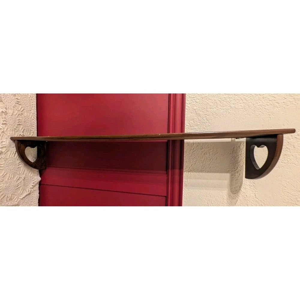 vintage wooden heart shelf 38.5